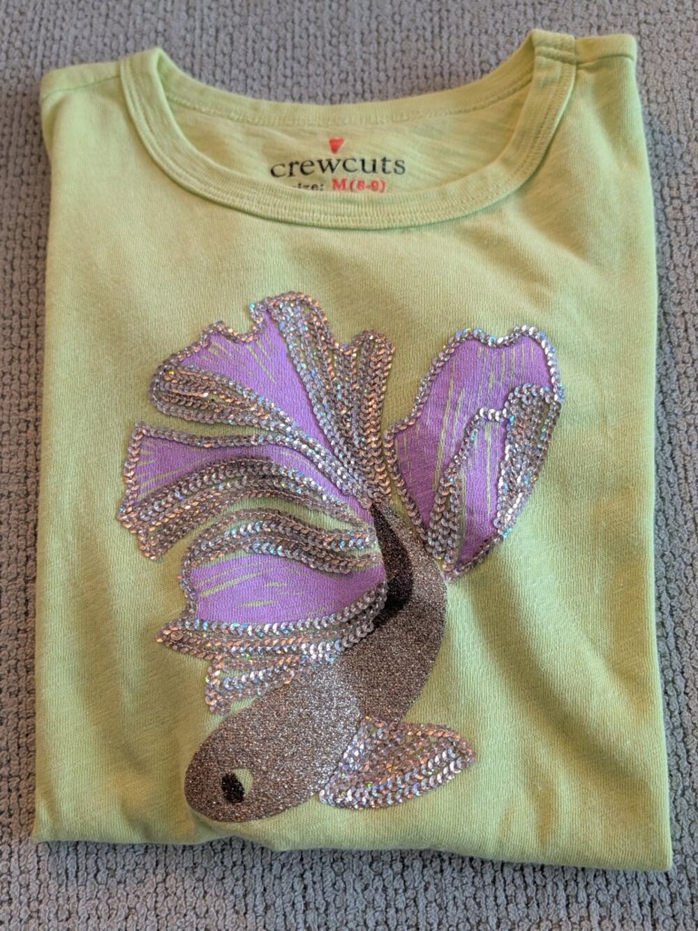 Crewcuts Fish Sequin Girl's T-shirt